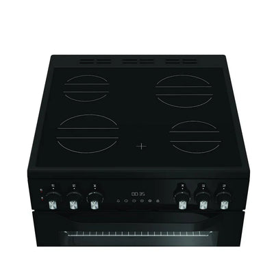 Hotpoint HDE6VDC2B1 60cm Double Oven Electric Cooker with Ceramic Hob in Black