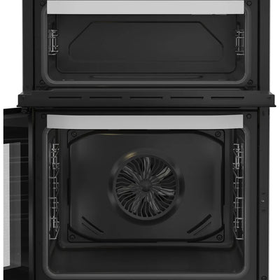 Hotpoint HDE6VDW 60cm Electric Double Cooker with Induction Hob White