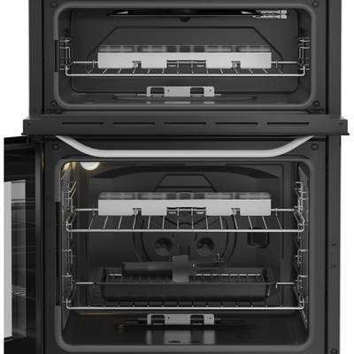 Hotpoint HDG6GDCW 60cm Freestanding Gas Double Cooker with Glass Lid White