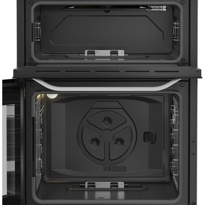Hotpoint HDG6GDCW 60cm Freestanding Gas Double Cooker with Glass Lid White