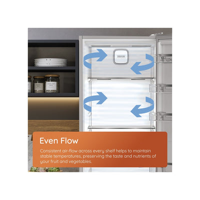 Hotpoint HPK26363WXP4UK Freestanding Dual No Frost Fridge Freezer With Even Flow Inox