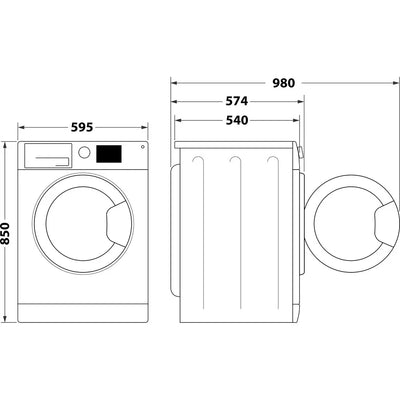 Hotpoint NDB9635WUK 9+6kg 1400 Spin Washer Dryer White