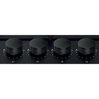 Hotpoint PPH60PFNB 60Cm Gas Hob Mulitflame With Enamel Pan Supports Black