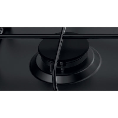Hotpoint PPH60PFNB 60Cm Gas Hob Mulitflame With Enamel Pan Supports Black