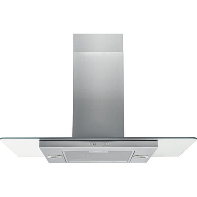 Hotpoint UIF93FLBX 90cm Wide Chimney Island Cooker Hood Stainless Steel