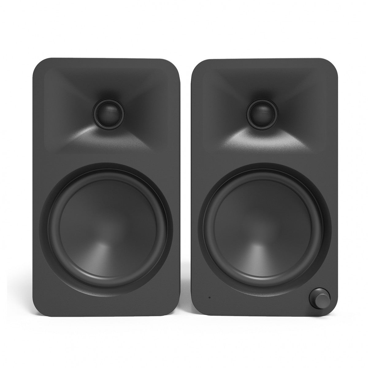 Kanto ORA4 140W Powered Reference Desktop Speakers with Bluetooth & SE4 Elevated Speaker Stands Black