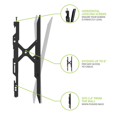 Kanto TE300 Extend And Tilting TV Wall Mount for 43 to 90 inch TVs Black