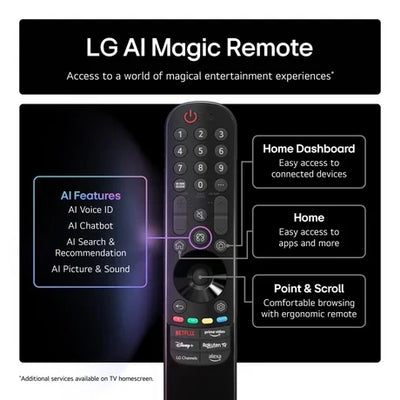 LG OLED48C56LB 48 Inch OLED evo AI C5 4K Ultra HD HDR Smart TV