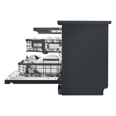 LG TrueSteam DF587HMS QuadWash WiFi Connected Full Size Dishwasher 14 Place Settings Matte Black