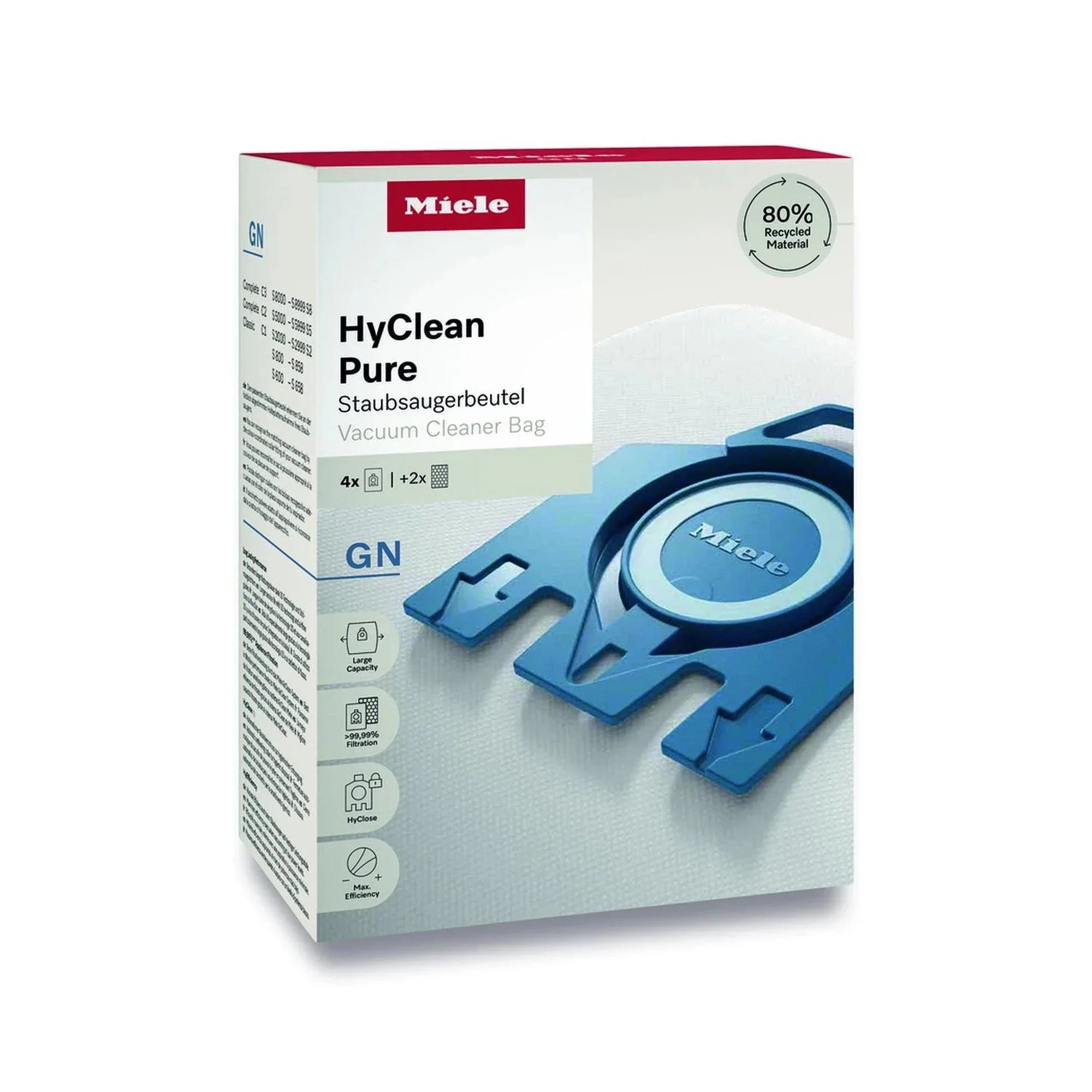 Miele GN HyClean Pure Vacuum Cleaner Bags - Pack of 4