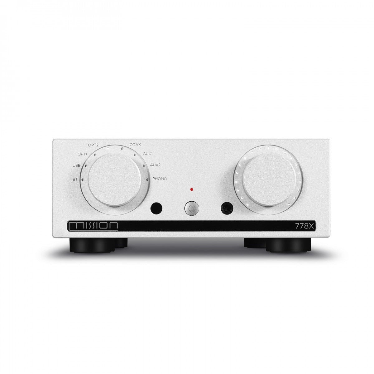 Mission 778X Integrated Amplifier Silver with Monitor Audio Bronze 300 7G Floorstanding Speakers White Pair HiFi Package