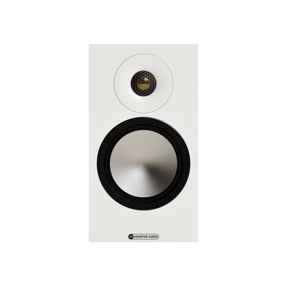 Mission 778X Integrated Amplifier Silver with Monitor Audio Bronze 50 7G Bookshelf Speakers White Pair HiFi Package