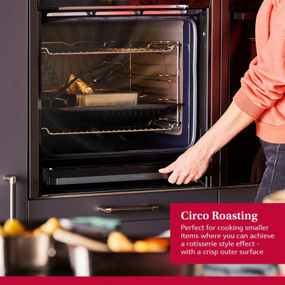 Neff B6ACH7AG7B N50 Slide & Hide Wifi Connected 60cm Built In Electric Single Oven with Pyrolytic Cleaning Graphite A+ Rated