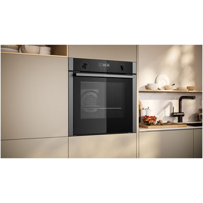 Neff B6ACH7AN7B N50 Slide and Hide Built In Self Cleaning Single Electric Oven Stainless steel