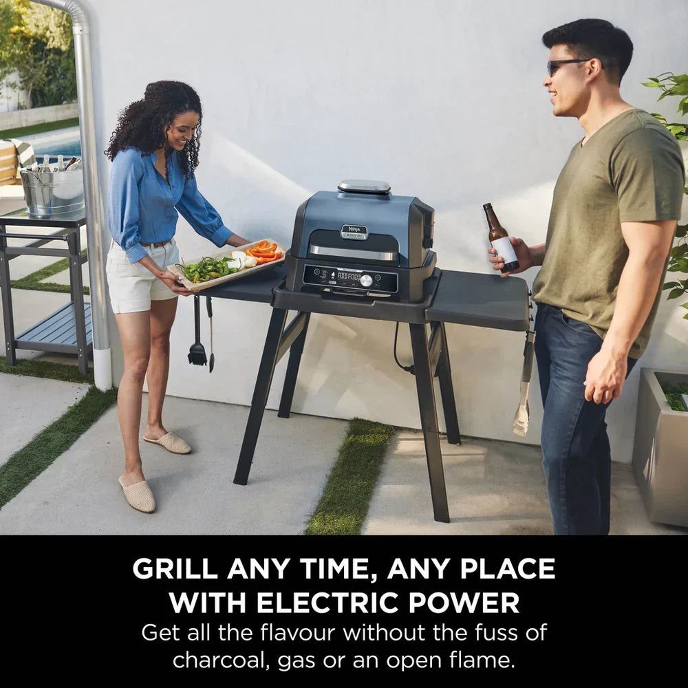 Ninja OG901UK Woodfire Pro Connect XL Electric BBQ Grill & Smoker with Cover and Woodfire Pellets OG901UKCOVKIT