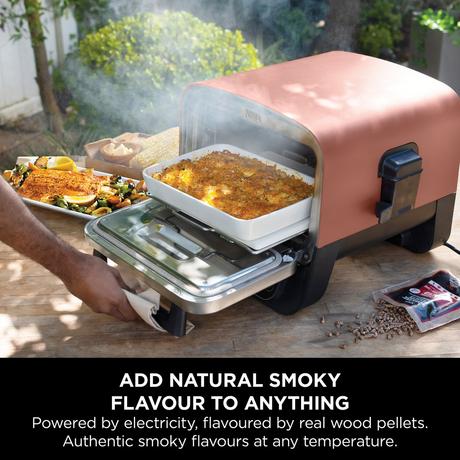 Ninja Woodfire Electric Outdoor Oven Artisan Pizza Maker and BBQ Smoker Terracota OO101UK