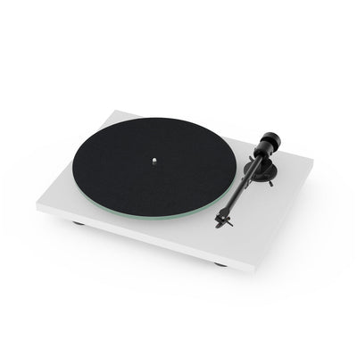 Pro-Ject T1 EVO Phono Belt-Driven Turntable White and Ruark R410 Integrated Wireless Music System Grey HiFi Package