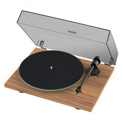 Pro-Ject T1 EVO Standard Turntable and Ruark MR1 MK3 Active Bluetooth Speakers with Built-in MM Phono Preamp Walnut