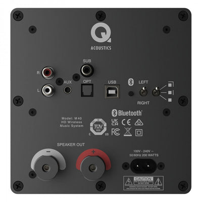 Q Acoustics M40 Powered Bluetooth Floorstanding Speakers Pair Black
