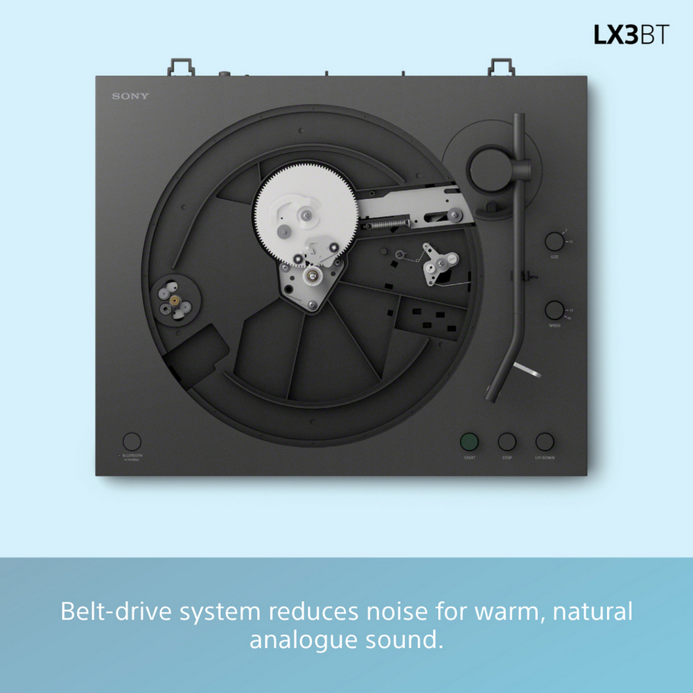 Sony PS-LX3BT Wireless Bluetooth Turntable with WH-CH720N Wireless Noise Cancelling Headphones - Black