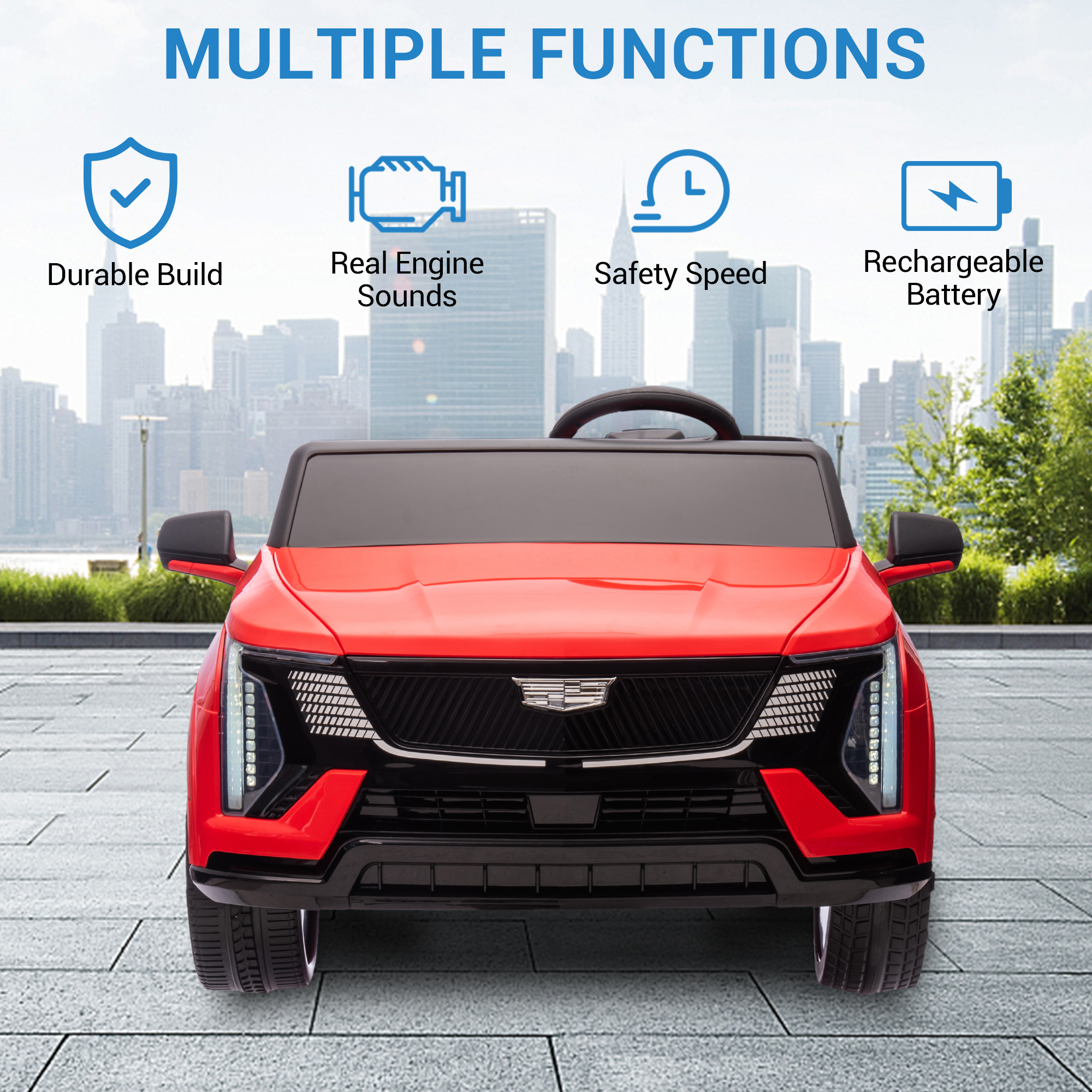 Garvee Ride - P Series: 24V Licensed Ride On Truck with Remote Control - 2 Seater Electric Car for Kids w/ Parental Remote, LED Lights & Music Player | Battery Powered Ride-On Toy Truck for Boys & Girls