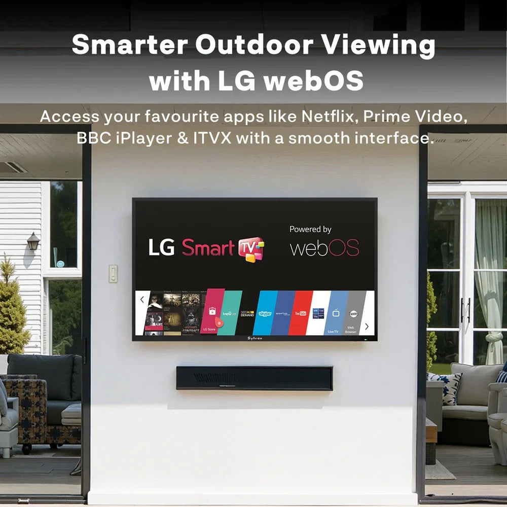 Sylvox OT75B1K4GC 75 Inch 4K Ultra HD LED Partial Sun Outdoor Smart TV