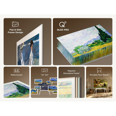 TCL 75A300W-UK 75 Inch NXTVISION A300W 4K Ultra HD QLED PRO HDR Google Frame TV