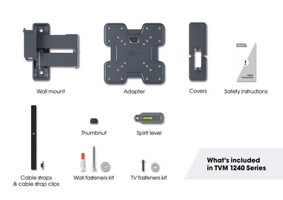 Vogels Quick TVM 1245 Full-Motion TV Wall Mount for TVs from 19 to 43 inches - Open Box Clearance