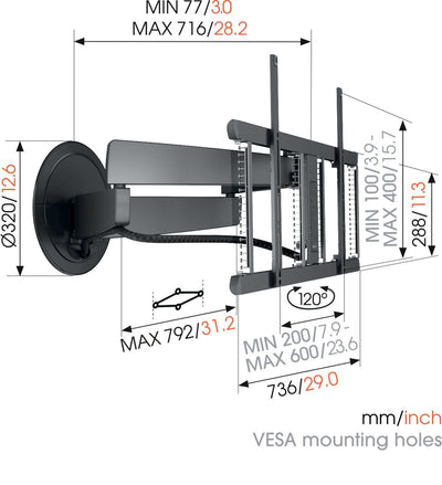 Vogels TVM 7675 PRO Motorized TV Wall Mount
