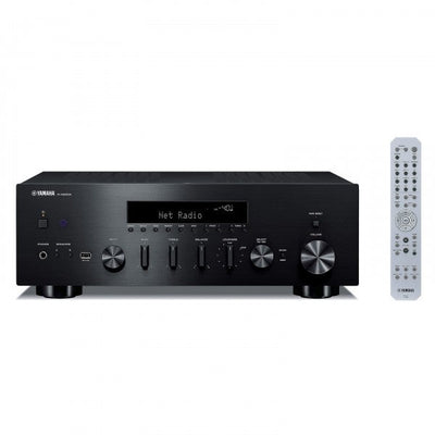 Yamaha R-N600A Network Receiver & CD-S303 CD Player with Wharfedale Linton Heritage Standmount Speakers with Matching Stands - Black