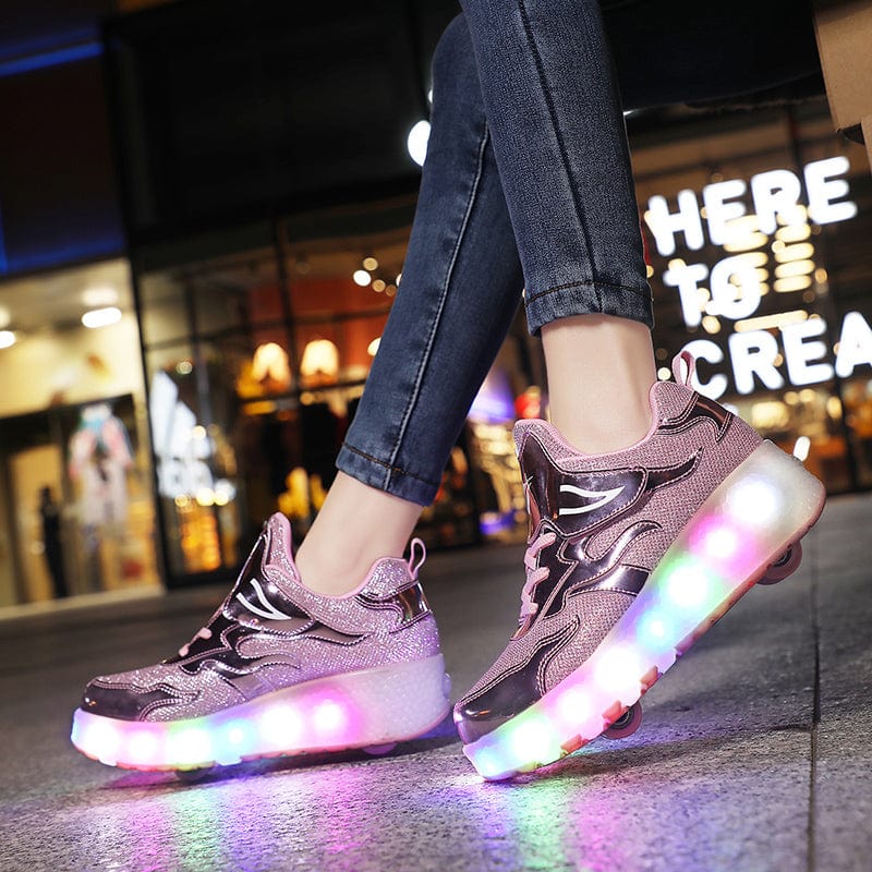 L'W Sneakers - Baskets lumineuses à roulettes