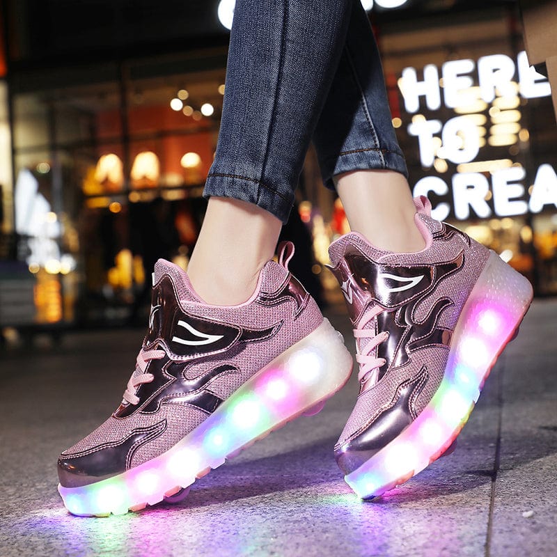 L'W Sneakers - Baskets lumineuses à roulettes