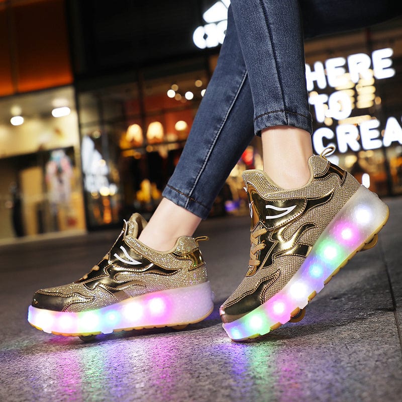 L'W Sneakers - Baskets lumineuses à roulettes