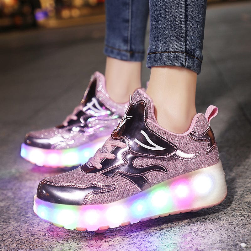 L'W Sneakers - Baskets lumineuses à roulettes