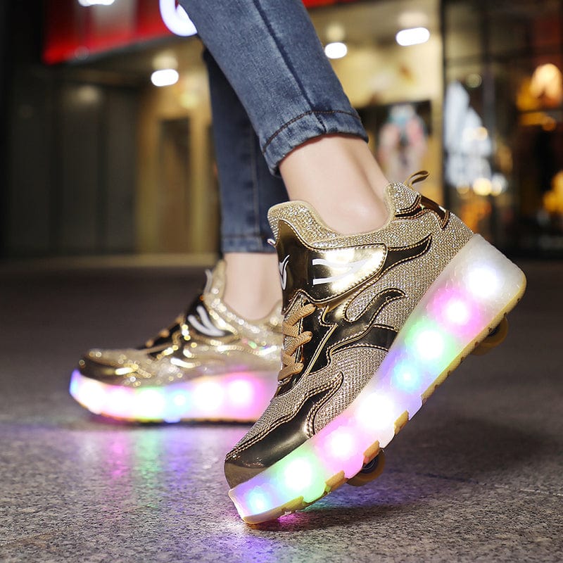 L'W Sneakers - Baskets lumineuses à roulettes